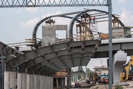 Budowa linii do Fordonu na wysokości stacji Bydgoszcz Wschód, fot. Tymon Markowski