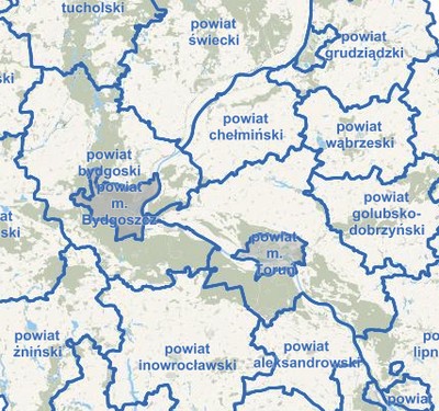 Mapka powiatów