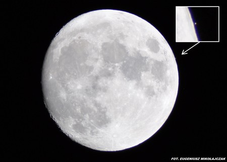 Zakrycie Aldebarana przez Księżyc, fot. Eugeniusz Mikołajczak