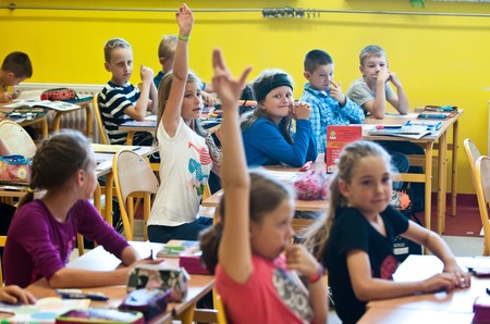 Lekcja w jednej ze szkół podstawowych w Solcu Kujawskim (pow. bydgoski), fot. Tymon Markowski