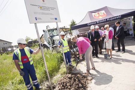 Uroczystość rozpoczęcia przebudowy drogi nr 265, fot. Andrzej Goiński