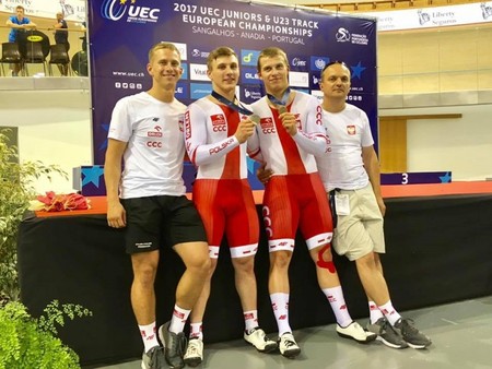Podwójni medaliści Mistrzostw Europy Juniorów: (od lewej) Daniel Rochna i Cezary Łączkowski, fot. PZKOL.pl