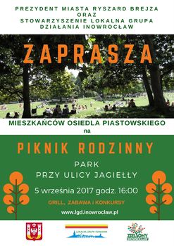 Piknik rodzinny w Inowrocławiu - plakat