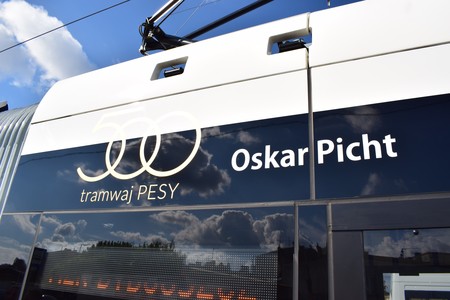 Oskar Picht patronem nowoczesnego tramwaju Swing w Bydgoszczy, FOTO Jacek Knychała