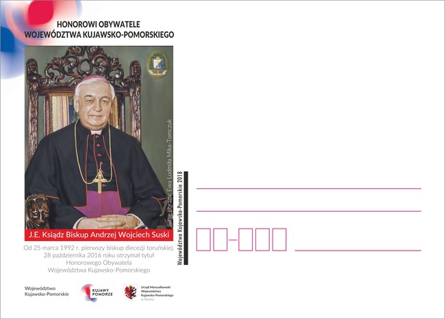 Biskup Andrzej Suski - kartka