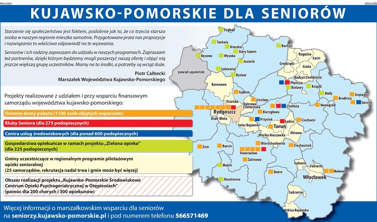 Kujawsko-Pomorskie dla seniorów - Inforgrafika