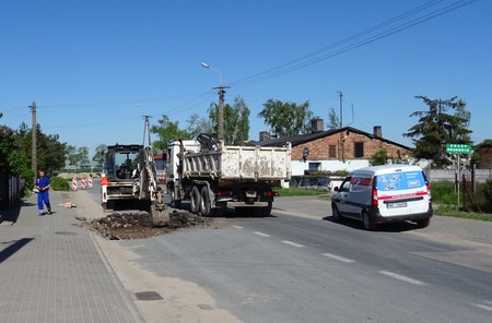 Pierwsze prace na drodze w Kruszynie, fot. ZDW