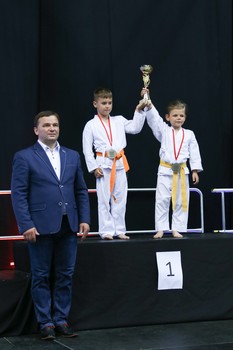 Bartosz Zakrzewski i Emil Rau, fot. Klub Karate Tradycyjnego KUMADE