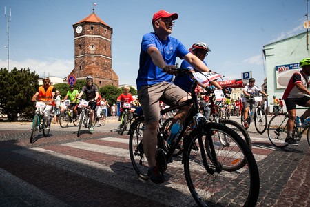 Pierwszy w tym roku marszałkowski rodzinny rajd rowerowy odbył się 10 czerwca w Żninie, fot. Filip Kowalkowski