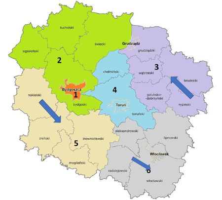 Mapka okręgów wyborczych