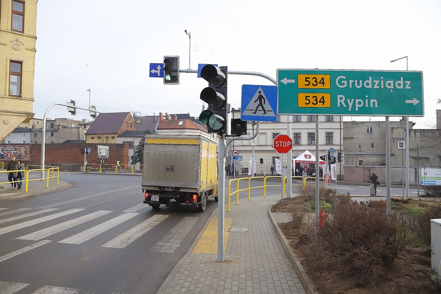 Otwarcie skrzyżowania dróg wojewódzkich nr 534 i 569 w Golubiu-Dobrzyniu, fot. Mikołaj Kuras