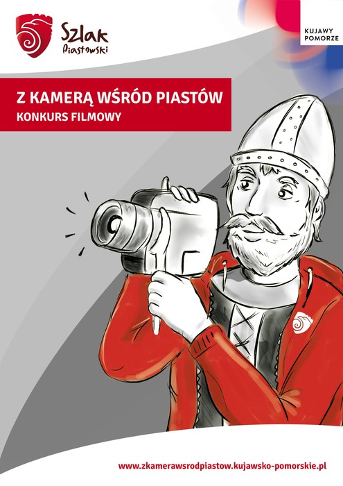 Z kamerą wśród Piastów – konkurs filmowy dla uczniów - plakat