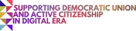 Logotyp - Projekt SUPPORTING DEMOCRATIC UNION AND ACTIVE CITIZENSHP IN DIGITAL ERA