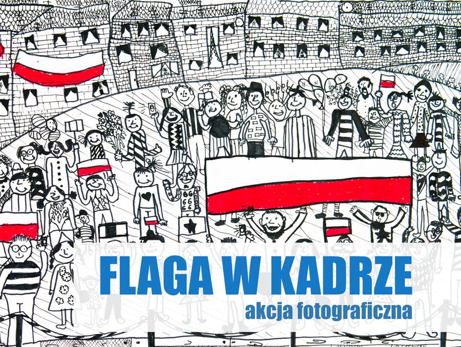 Plakat konkursu "Flaga w kadrze", Galeria i Ośrodek Plastycznej Twórczości Dziecka w Toruniu