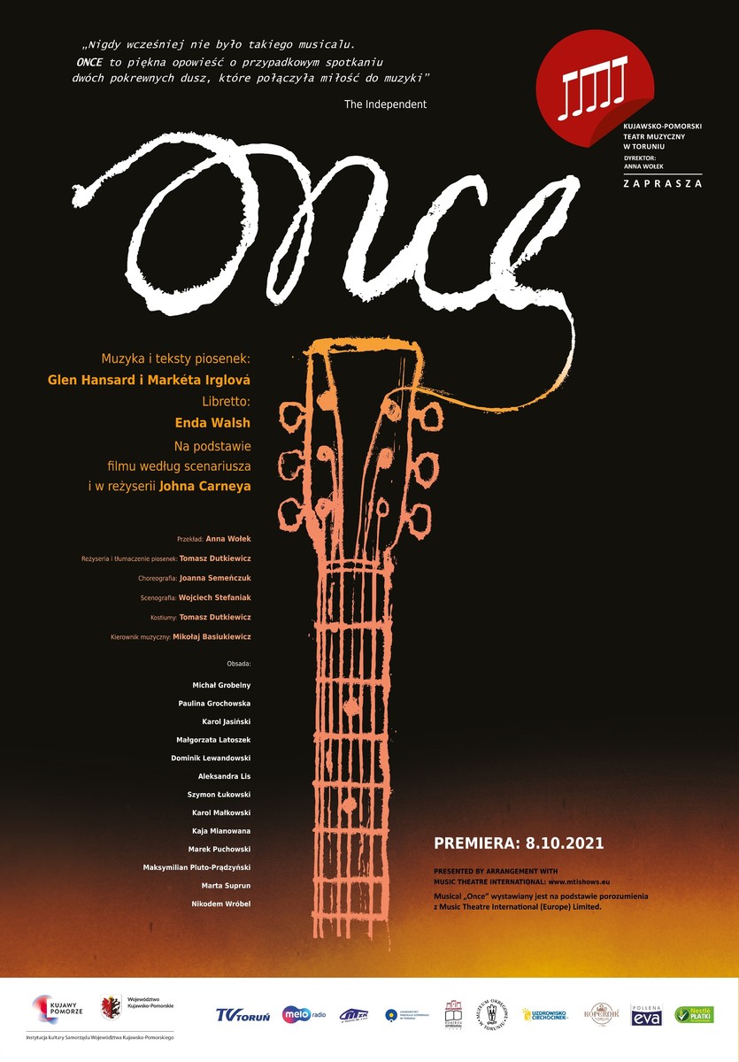Musical Once - plakat promujący - Premiera 8.10.2021