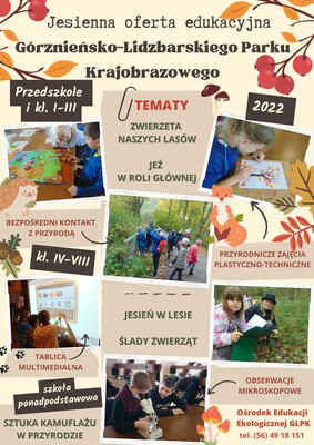 Jesienna oferta edukacyjna Górznieńsko-Lidzbarskiego Parku Krajobrazowego