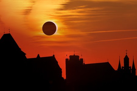 Zaćmienie Słońca w Toruniu, październik 2022r.