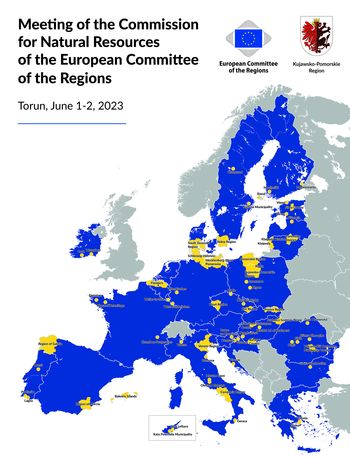 Mapa członków komisji NAT w Europejskim Komitecie Regionów
