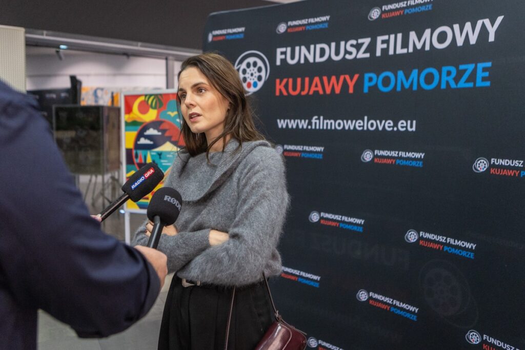 Agata Turkot na premierze „Domu dobrego” w Toruniu, fot. Mikołaj Kuras