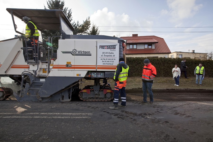 Uroczyste rozpoczęcie przebudowy drogi w Słębowie, fot. Tymon Markowski