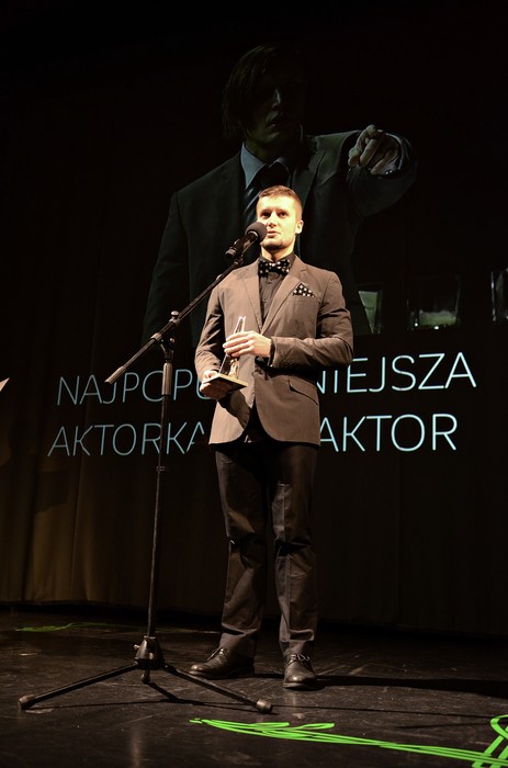Łukasz Ignasiński-laureat Wilama 2016 w kategorii najpopularniejszy aktor Teatru im. Wilama Horzycy w Toruniu, fot. Daria Szczecińska