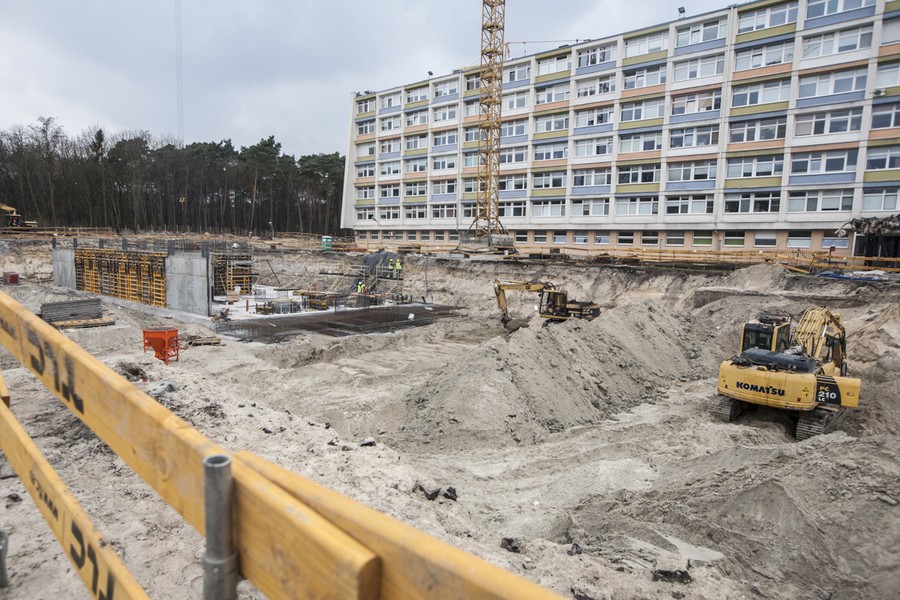 Postępy na budowie szpitala na Bielanach, fot. Andrzej Goiński/UMWKP