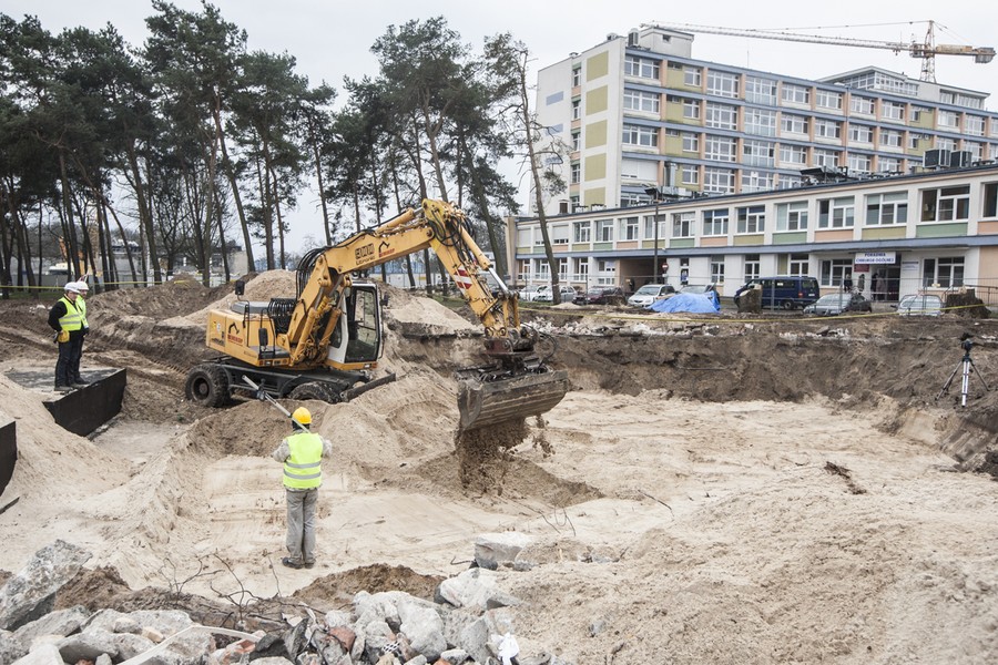 Postępy na budowie szpitala na Bielanach, fot. Andrzej Goiński/UMWKP