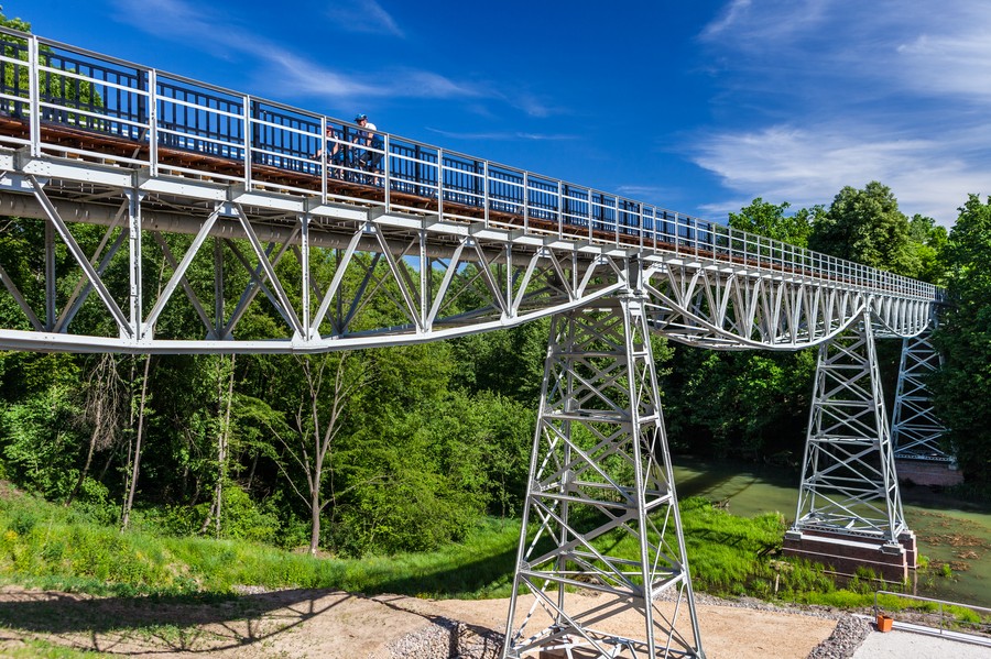 Najwyższy w Europie most kolei wąskotorowej znajduje się w Koronowie, fot. Kujawsko-Pomorska Organizacja Turystyczna