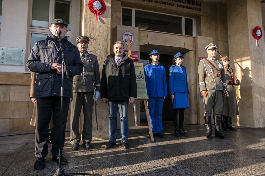 Marszałek Piłsudski z wizytą w Urzędzie Marszałek Toruniu, fot. Andrzej Goiński/UMWKP
