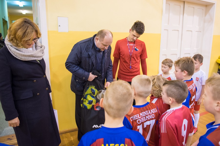 Spotkanie z młodymi sportowcami z klubu Chełminianka Chełmno, fot. Łukasz Piecyk