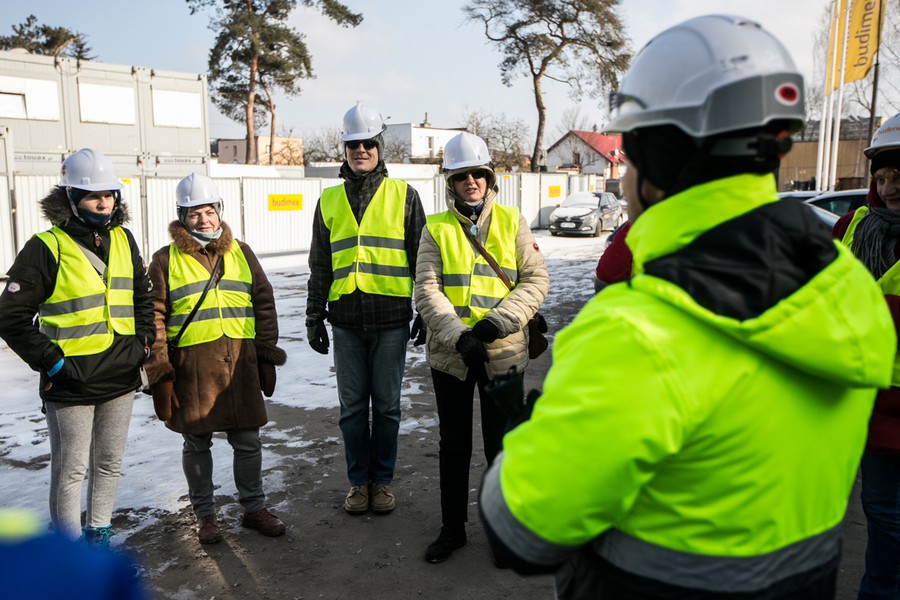 Zwiedzanie budowy nowego kompleksu Wojewódzkiego Szpitala Zespolonego w Toruniu, fot. Andrzej Goiński