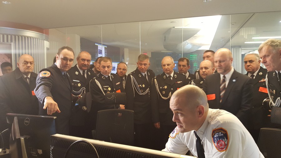 Kujawsko-pomorscy strażacy z wizytą studyjną w Nowym Jorku, fot. UMWKP