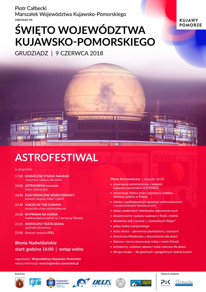 Program Astrofestiwalu w Grudziądzu