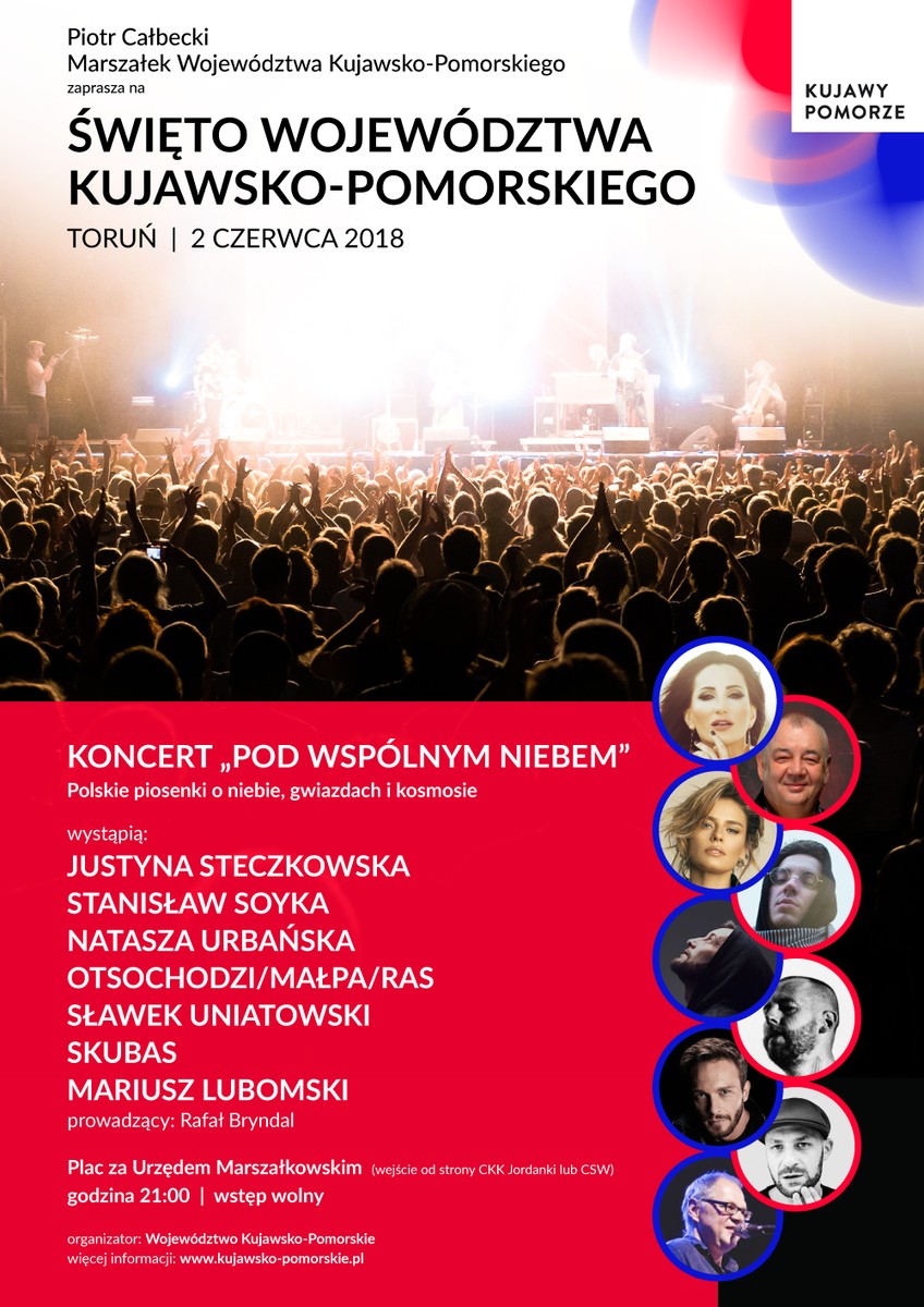 Informacja o koncercie „Pod wspólnym niebem” w Toruniu