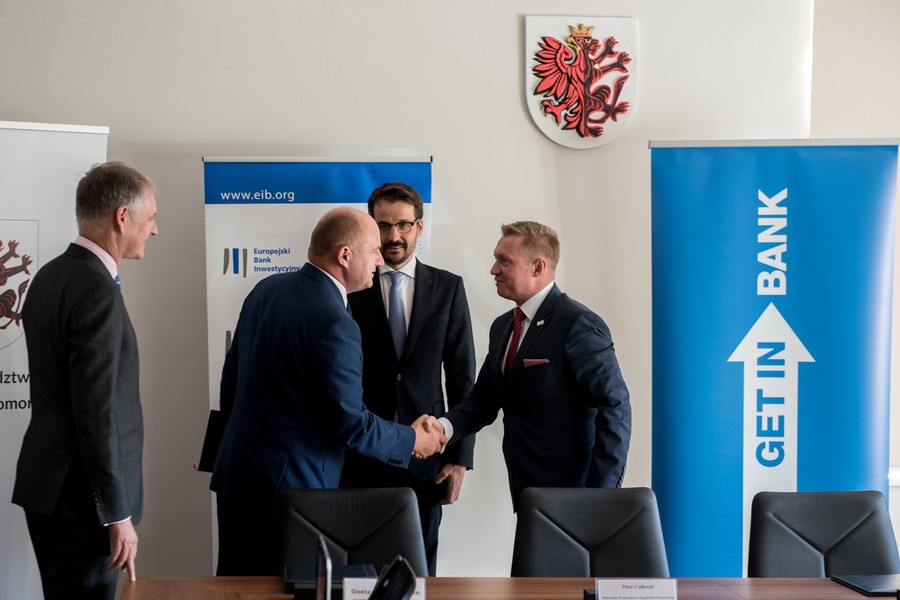 Ceremonia podpisania umowy Getin Noble Bank z Europejskim Bankiem Inwestycyjnym, fot. Łukasz Piecyk