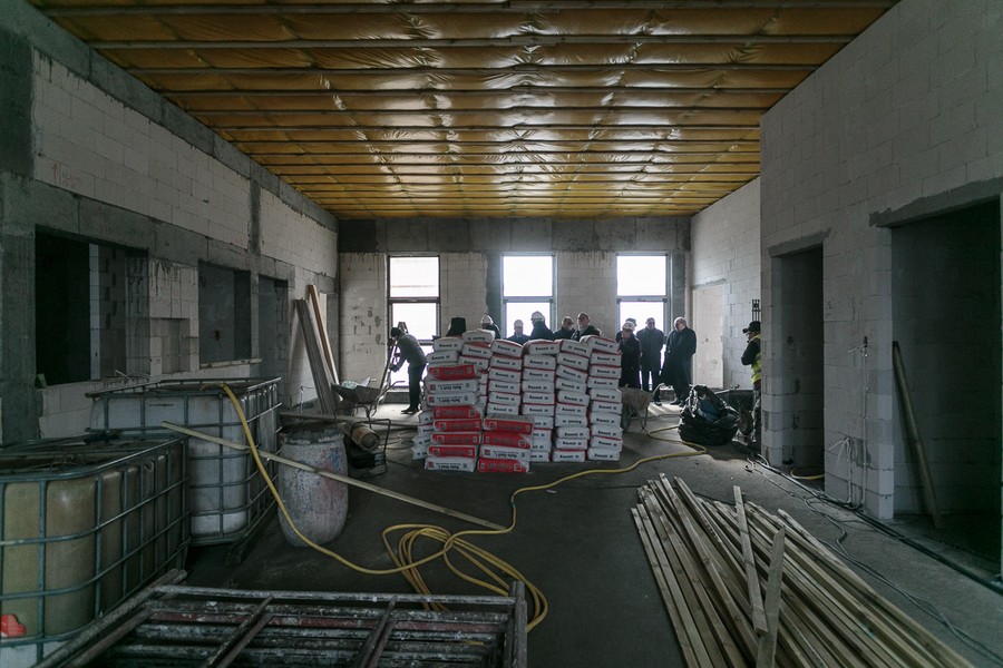 Centrum Pomocy im. św. Brata Alberta podczas budowy, fot. Filip Kowalkowski