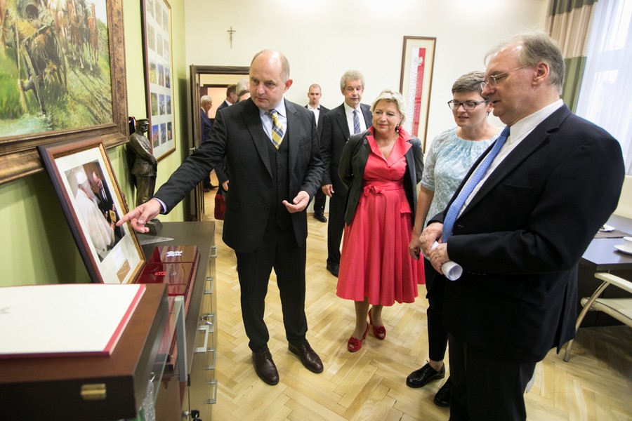 Wizyta premiera Saksonii-Anhalt, fot. Andrzej Goiński/UMWKP