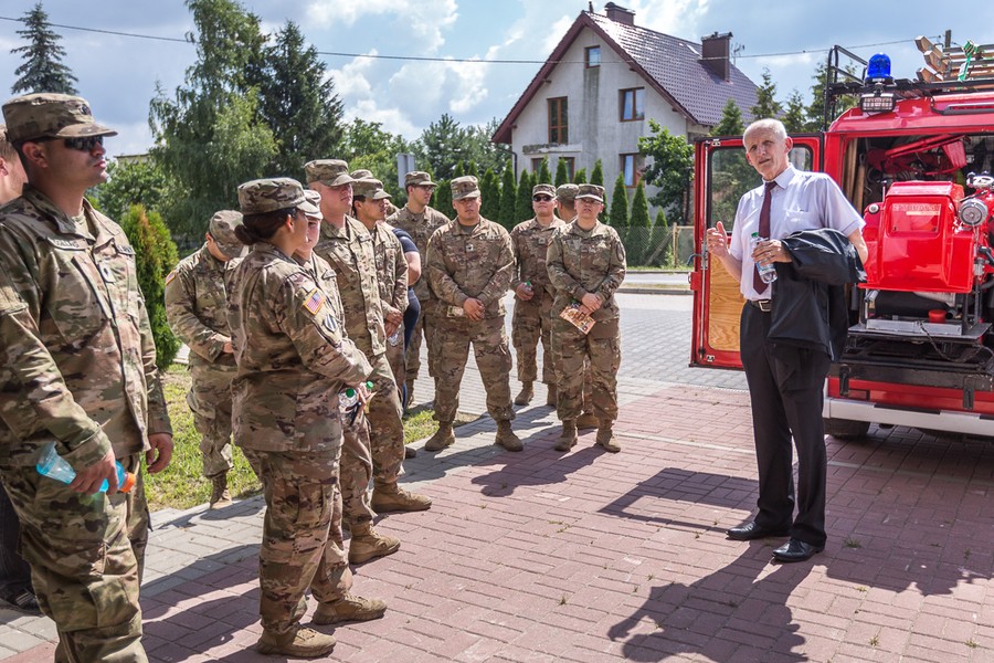 Wizyta żołnierzy z USA w gminie Łubianka, fot. Szymon Zdziebło/Tarantoga.pl