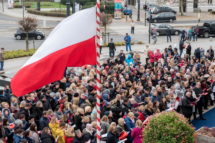Spotkanie pracowników Urzędu Marszałkowskiego w ramach obchodów odzyskania niepodległości, fot. Łukasz Piecyk