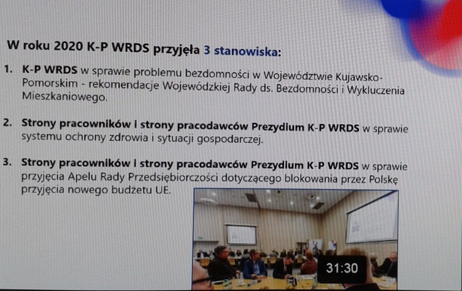 Podsumowanie działalności K-P WRDS za rok 2020, fot. Beata Wiśniewska