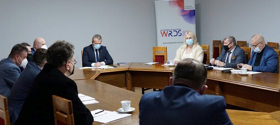 Członkowie Prezydium podczas posiedzenia w dniu 13.01.2022 r., fot. Tomasz Wiśniewski