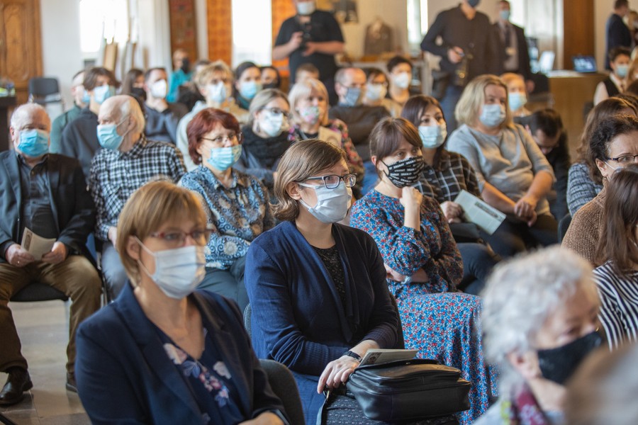 Konferencja „Dlaczego kodeks Korwina powinien zostać w Toruniu”, fot. Mikołaj Kuras dla UMWKP