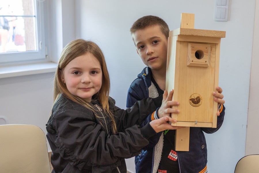 Projekt „Budka”  - tworzymy ptasie osiedle – warsztaty w  Górznieńsko - Lidzbarskim Parku Krajobrazowym, fot. Mikołaj Kuras dla UMWKP