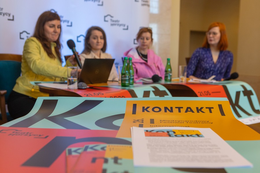 Konferencja Festiwalu Kontakt w Teatrze Horzycy w Toruniu, fot. Mikołaj Kuras dla UMWKP