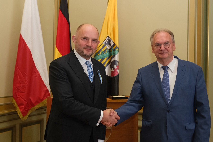 Oficjalna wizyta w Saksonii-Anhalt, spotkanie z premierem Reinerem Haseloffem, fot. Ute Albersmann