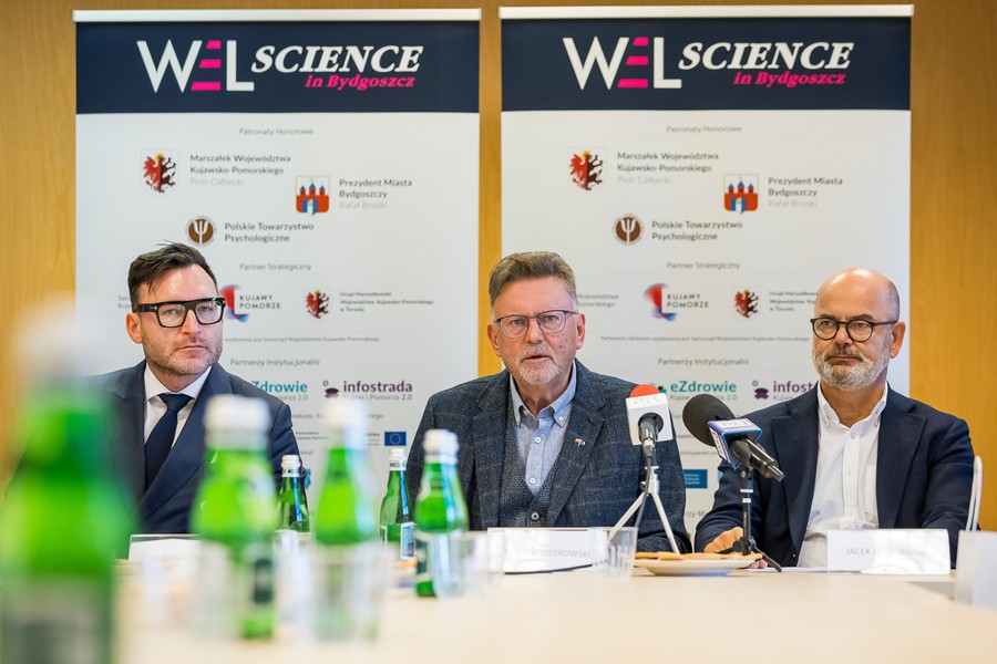 Konferencja prasowa przed WelScience w Bydgoszczy, fot. Tomasz Czachorowski dla UMWKP