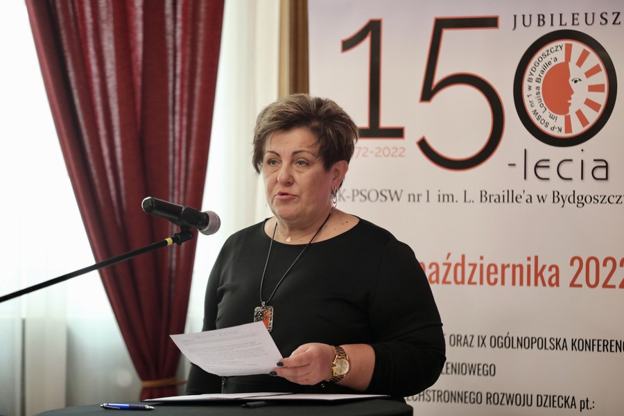 Konferencja z okazji jubileuszu bydgoskiego Braille’a, fot. Andrzej Goiński/UMWKP