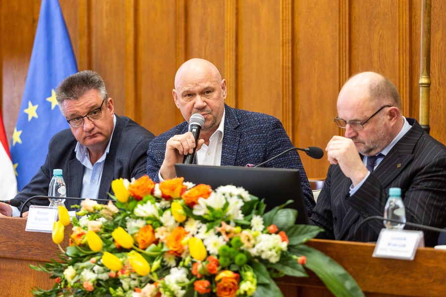od lewej p. M. Ślachciak, p. R. Rogalski, p. P. Całbecki podczas posiedzenia K-P WRDS Fot. Szymon Zdziebło