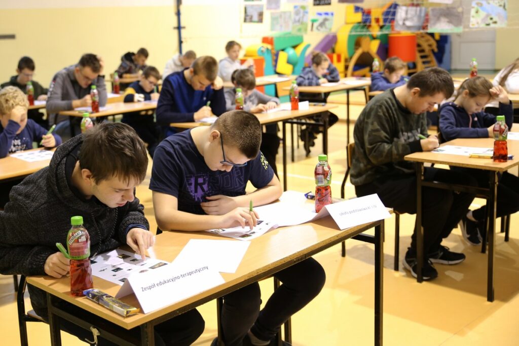 uczestnicy rozwiązują test w 3 kategoriach, fot.D.Borzyszkowska