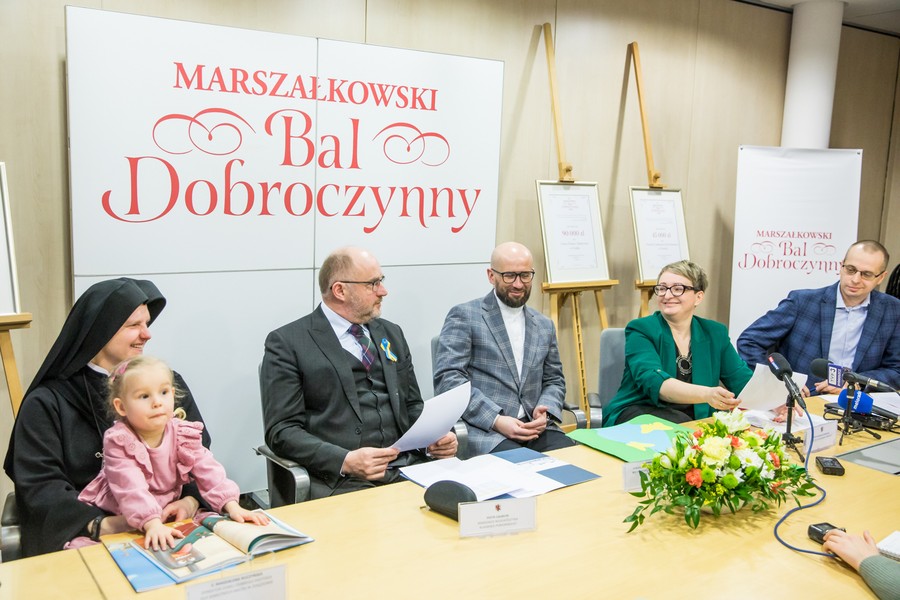 Konferencja podsumowująca XI Marszałkowski Bal Dobroczynny, fot. Andrzej Goiński